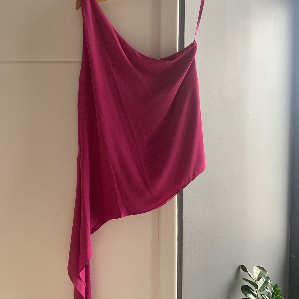 BCBGMAXAZRIA One Shoulder Top